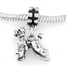 STERLING SILVER DANGLING POODLE DOG EUROPEAN BEAD