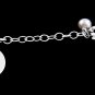 STERLING SILVER FRESHWATER PEARL BRACELET W/ ROUND DISC 6" for CHILD
