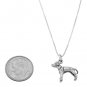 STERLING SILVER RHODESIAN RIDGEBACK DOG CHARM WITH 16 inch BOX CHIAN NECKLACE