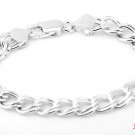 STERLING SILVER ITALIAN CHARM BRACELET 4MM 8 INCHES