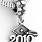 STERLING SILVER DANGLE CLASS OF 2010 GRADUATION BEAD