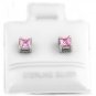 STERLING SILVER OCTOBER BIRTHSTONE CZ CHILD POST EARRINGS 3mm