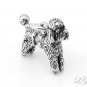 STERLING SILVER POODLE DOG 3D CHARM/PENDANT