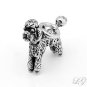 STERLING SILVER POODLE DOG 3D CHARM/PENDANT