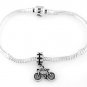 STERLING SILVER DANGLING BICYCLE EUROPEAN BEAD