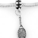 STERLING SILVER DANGLING RACKET BALL RACKET EUROPEAN BEAD
