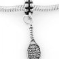 STERLING SILVER DANGLING RACKET BALL RACKET EUROPEAN BEAD