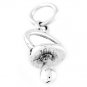 STERLING SILVER 3D BABY PACIFIER CHARM/PENDANT