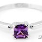 STERLING SILVER FEBRUARY BIRTHSTONE CZ CHILD RING SZ 4