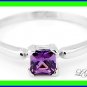 STERLING SILVER FEBRUARY BIRTHSTONE CZ CHILD RING SZ 4
