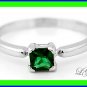 STERLING SILVER MAY BIRTHSTONE CZ CHILD RING SZ 5