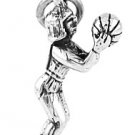 STERLING SILVER GIRL BASKETBALL PLAYER CHARM/PENDANT