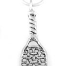 STERLING SILVER RACKET BALL RACKET CHARM/PENDANT