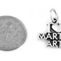 STERLING SILVER I LOVE MARTIAL ARTS CHARM/PENDANT