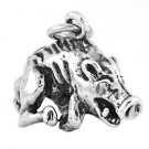 STERLING SILVER RAZORBACK HOG 3D CHARM/PENDANT