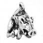 STERLING SILVER RAZORBACK HOG 3D CHARM/PENDANT