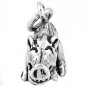 STERLING SILVER RAZORBACK HOG 3D CHARM/PENDANT