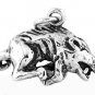 STERLING SILVER RAZORBACK HOG 3D CHARM/PENDANT