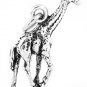 STERLING SILVER GIRAFFE 3D CHARM/PENDANT