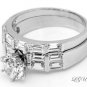STERLING SILVER ENGAGEMENT WEDDING COMBO RING SZ 6