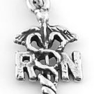 STERLING SILVER RN REGISTERED NURSE CHARM/PENDANT