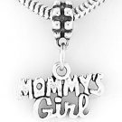 STERLING SILVER DANGLING MOMMY'S GIRL EUROPEAN BEAD