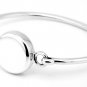 STERLING SILVER CIRCLE ID BRACELET 6"