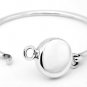 STERLING SILVER CIRCLE ID BRACELET 6"