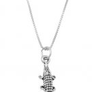 STERLING SILVER ALLIGATOR / CROCODILE CHARM WITH 18 inch BOX CHIAN NECKLACE