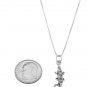 STERLING SILVER ALLIGATOR / CROCODILE CHARM WITH 18 inch BOX CHIAN NECKLACE