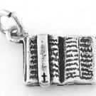 STERLING SILVER OPEN BIBLE CHARM/PENDANT