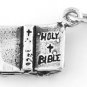 STERLING SILVER OPEN BIBLE CHARM/PENDANT