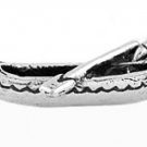 STERLING SILVER CANOE WITH OAR CHARM/PENDANT