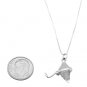 STERLING SILVER STINGRAY CHARM WITH 18 inch BOX CHAIN NECKLACE