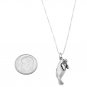 STERLING SILVER MANATEE / SEA COW CHARM WITH 18 inch BOX CHAIN NECKLACE