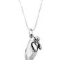 STERLING SILVER MANATEE / SEA COW CHARM WITH 18 inch BOX CHAIN NECKLACE