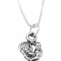 STERLING SILVER ROOSTER CHARM WITH 18 inch BOX CHAIN NECKLACE