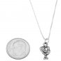 STERLING SILVER ROOSTER CHARM WITH 18 inch BOX CHAIN NECKLACE