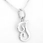 STERLING SILVER INITIAL T & 16" SILVER BOX CHAIN