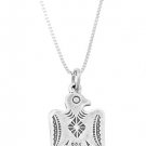 STERLING SILVER SOUTHWEST MOTIF THUNDERBIRD CHARM WITH 16 inch BOX CHAIN NECKLACE