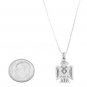 STERLING SILVER SOUTHWEST MOTIF THUNDERBIRD CHARM WITH 16 inch BOX CHAIN NECKLACE