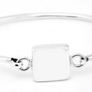 STERLING SILVER SQUARE ID BRACELET 7"