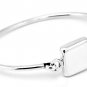 STERLING SILVER SQUARE ID BRACELET 7"
