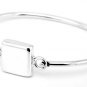 STERLING SILVER SQUARE ID BRACELET 7"