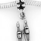 STERLING SILVER DANGLE WATER /SNOW SKI EUROPEAN BEAD