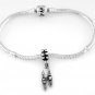 STERLING SILVER DANGLE WATER /SNOW SKI EUROPEAN BEAD