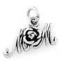 STERLING SILVER 925 MOM w/ ROSE CHARM/PENDANT