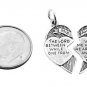 STERLING SILVER HEART CHRISTIAN MIZPAH CHARM/PENDANT