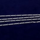 ITALIAN STERLING SILVER 16" FIGARO CHAIN