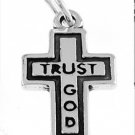STERLING SILVER TRUST GOD CROSS CHARM/PENDANT